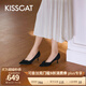 接吻貓KISSCAT2025年春季都市時(shí)裝時(shí)尚通勤尖頭淺口單鞋KA65125-12 黑色 37