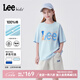 Lee兒童短袖套裝2025夏季新款男童女童休閑百搭兩件套中大童T恤半袖 天藍色 160 cm