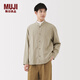 無(wú)印良品（MUJI）男式 法蘭絨襯衫式開(kāi)衫 男士長(cháng)袖襯衣外套25年秋季 AC22NC5A 米色 M (170/92A)