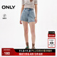 ONLY2025秋季新款蝴蝶結水洗高腰顯瘦A字短褲牛仔褲女|125143010 J32洗水牛仔藍 XL