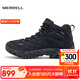 邁樂(lè )（Merrell）運動(dòng)戶(hù)外登山徒步鞋MOAB 3 SYN MID GTX中幫防水男女款防滑戶(hù)外鞋 J500249黑色 男款 42
