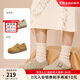百思圖2025冬季新款勃肯鞋時(shí)尚復古休閑加絨保暖女單鞋D3097DM5 駝色 37