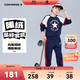匡威Converse童裝男童衛衣+褲子2件套冬季新款加絨保暖兒童套裝