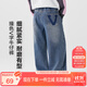 左西女童牛仔褲兒童褲子直筒褲2025新款中大童秋裝長(cháng)褲潮 牛仔色 150