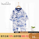 歡喜小熊 嬰兒衣服夏季中國風(fēng)純棉長(cháng)袖連體衣女百天國潮哈衣睡衣男寶寶 獨角獸202644 80cm (建議10-18月身高73-80cm)