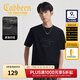 卡賓（CABBEEN）【重工質(zhì)感】 立體刺繡燙珠短袖T恤25新款低調型男時(shí)尚百搭 煤黑色01（舒適版型） L /175/50