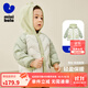 迷你巴拉【三防】男女童輕暖羽絨服寶寶親子可愛(ài)保暖羽絨 豆沙綠40044 100