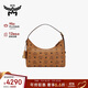 MCM【正品保證】 AREN 小號斜挎流浪包HOBO包腋下包牛角包 干邑色