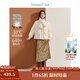 茵曼（INMAN）新中式可拆卸圍巾羽絨服2024冬季女裝新款保暖面包服厚外套 杏色 S