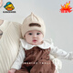 G.DUCKKIDS小黃鴨嬰兒帽子秋冬季針織帽小月齡寶寶護耳帽冬天外出南瓜帽兒童 米色(PUPPY針織帽) 3個(gè)月-2歲(40-48CM) x 高彈柔軟