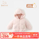 班喜迪女童羽絨服秋冬裝新款兒童洋氣公主外套寶寶鴨絨保暖上衣冬季童裝 粉色 90 充絨量:34g