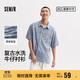森馬（Semir）森柔牛仔短袖襯衫男復古水洗牛仔外套夏季上衣103324104102