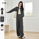 梵希蔓今年流行漂亮套裝女秋季新款休閑外套褲子兩件套 深灰色 M