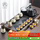 尚言坊汝窯茶具整套帶茶盤(pán)一體式自動(dòng)茶臺功夫泡茶器全套裝喬遷搬家禮物