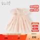 戴維貝拉（DAVE＆BELLA）童裝小童女童連衣裙兒童裙子公主裙蓬蓬裙夏季周歲禮服女寶寶夏裝 淺粉色【現貨】DB2240549 110 cm（建議身高100-110cm）
