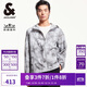 杰克·瓊斯（JACK&JONES） 舒適簡(jiǎn)約高級百搭反光logo扎染基礎連帽長(cháng)袖防曬服夾克2251SP006