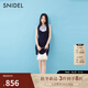 SNIDEL2025秋冬新品氣質(zhì)荷葉領(lǐng)小飛袖領(lǐng)結針織連衣裙SWNO254253 深藍 均碼 (F)