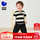 迷你巴拉巴拉長(cháng)袖套裝男女童潮流萌趣衛衣長(cháng)褲兩件套2025秋季新款 黑白色調00491 110