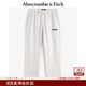 Abercrombie & Fitch男裝24春秋款抓絨baggy風(fēng)經(jīng)典LOGO直筒運動(dòng)衛褲長(cháng)褲134-4101 米白色 XL (180/98A)