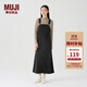 無(wú)印良品（MUJI）女式 燈芯絨 背帶裙中長(zhǎng)款連衣裙半身裙女秋款裙子美拉德BE10CC3A 深灰色 L （165/70A）