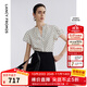朗姿法式設計感襯衣2025年夏季新款小衫上衣氣質(zhì)高級感短袖襯衫女 米白色 M