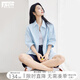 對白【100棉襯衫】簡(jiǎn)約五分袖白襯衣女2025夏季新款氣質(zhì)寬松上衣 天藍色 M