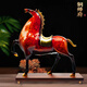 麟趾呈祥彩色全銅大漆工藝唐馬擺件玄關(guān)辦公室將軍馬馬到成功喬遷開(kāi)業(yè)禮品 中號紅色大漆馬【金色馬鞍】30*15*32cm