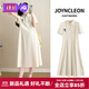 婧麒（JOYNCLEON）孕婦裝連衣裙2025新款孕期孕媽高級穿搭洋氣套裝大碼裙子女夏 杏色 L