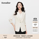珂萊蒂爾2025七分袖西裝外套女設計感小西服氣質(zhì)通勤外衣 本白色 L