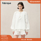 Fabrique白月光微透純棉刺繡上衣襯衫短裙度假套裝女2025春季新品 套裝 S