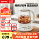 北鼎【無膠水】養(yǎng)生壺中藥壺多功能養(yǎng)生壺迷你玻璃煮茶器煮茶壺?zé)畨?.5L K123本白色 教師節(jié)禮物