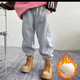 錦天豪客女童一體絨褲子兒童外穿秋冬裝休閑長(cháng)褲中大童加絨加厚運動(dòng)褲衛褲 灰色一體絨 160  不要貪大