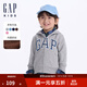 蓋璞【大小童同款】男女童logo抓絨衛衣外套646082 灰色 160 cm(14-15歲)亞洲尺碼