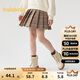 巴拉巴拉童裝兒童半身裙秋冬裝女童短裙子學(xué)院風(fēng)百褶裙毛呢潮202423112002