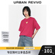 UR【HOT】2025秋季新款女裝萌寵章仔棉質(zhì)短袖T恤UYY450232 玫紅色 (偏寬松) S