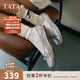 他她（TATA）淺口平底單鞋女鞋法式芭蕾鞋晚晚鞋秋季新款CCB01CQ4 銀色 37