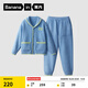 蕉內（Bananain）絨絨500E兒童睡衣男女童半邊絨大童加絨保暖寶寶家居服套裝秋冬季 鈣-磚青 150