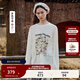 Teenie Weenie小熊女裝長(cháng)袖T恤2025夏季新款甜美清新田園印花上衣 象牙白 S