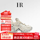 HR赫蓮娜【液態(tài)金屬】老爹鞋2025新款女鞋真皮網(wǎng)面透氣休閑小白鞋 米白色 37