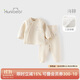 歡喜小熊嬰兒衣服寶寶冬季內(nèi)衣套裝兒童睡衣秋冬三層保暖純棉護(hù)肚高腰套