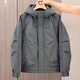倉石一樹(shù) KAZUKI KURAISHI倉石一樹(shù)2025秋冬季沖風(fēng)衣男士連帽工裝帥氣寬松百搭休閑夾棉夾克 深灰色 2XL 155-170斤