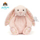 Jellycat花布邦尼兔動(dòng)物毛絨玩偶兔子玩偶兒童禮物娃娃生日新婚禮物 徹蕊（胭脂粉色） Medium