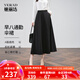 婭麗達【早八通勤系列】赫本風(fēng)氣質(zhì)半身裙女2025秋季新款a字長(cháng)裙 隕石黑(A0) S