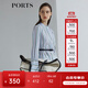 PORTS寶姿商場(chǎng)同款新品女裝簡(jiǎn)約百搭條紋開(kāi)叉襯衫LL8B057KFD079 白色條紋 S (4)