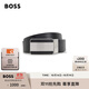 BOSS博斯男士紋理飾面皮革雙面腰帶 001-黑色 EU:ONESI