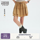 Teenie Weenie小熊女裝半身裙2025秋季新款甜美少女潮流A字短裙子 卡其色 L