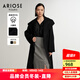 艾諾絲雅詩(shī)【商場(chǎng)同款】秋冬新款氣質(zhì)通勤綿羊毛雙面呢大衣毛呢外套21032325 黑色 M