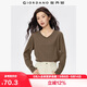佐丹奴T恤女基礎(chǔ)款舒適內(nèi)搭打底衫純棉純色V領(lǐng)長袖t恤女13322759