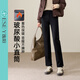逸陽(yáng)（ESE-Y）冬季加絨小直筒褲女2025年窄版煙管褲子 黑色-常規 26