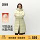 森馬（Semir）羽絨服女冬季長(cháng)款開(kāi)叉連帽90絨子防潑水厚鵝絨服外套101724113028